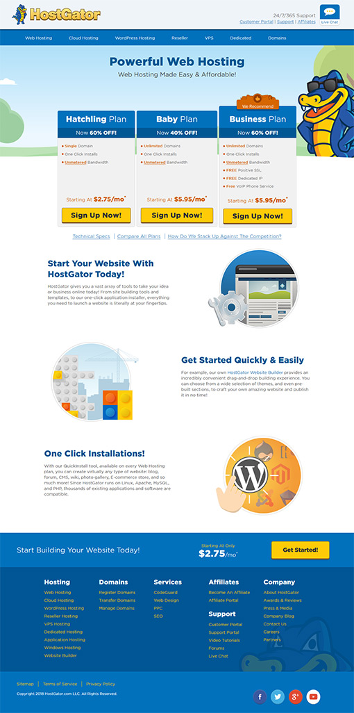 HostGator Screenshot